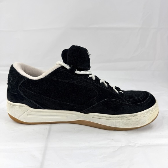 Womens Vtg Y2K Vans Chunky Puffy Skate Shoes Fat Tongue Black Sz 8 Suede Grunge - Picture 8 of 13